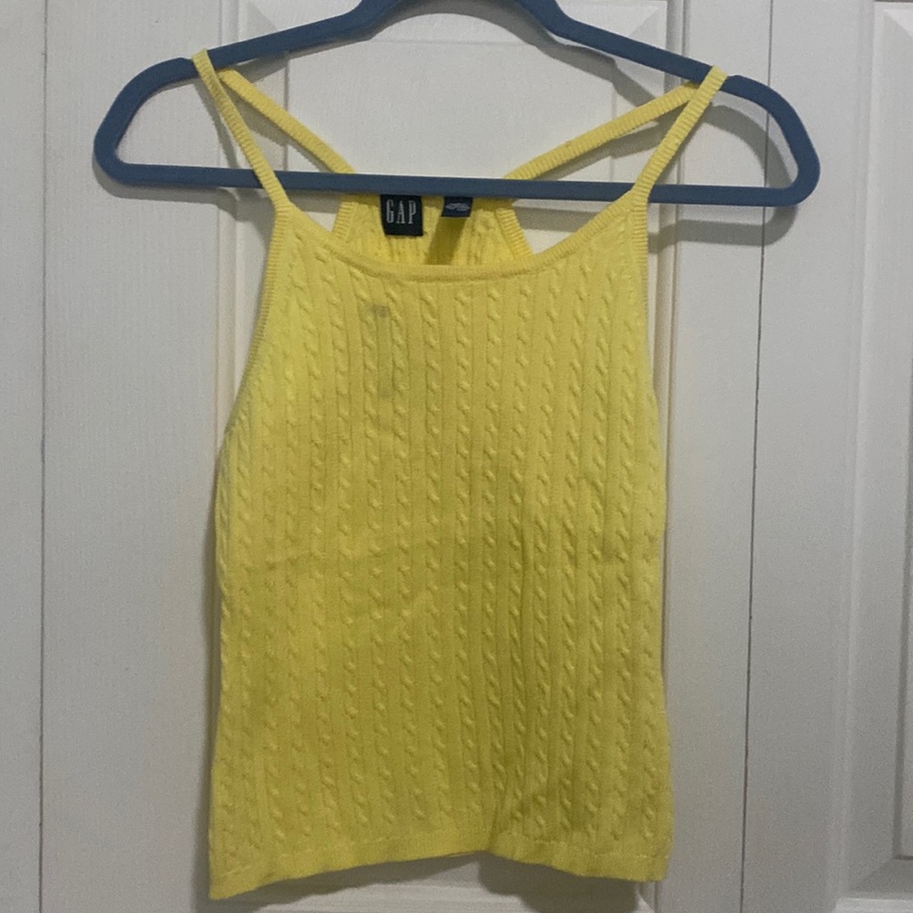 Yellow Women’s GAP tank top, size small